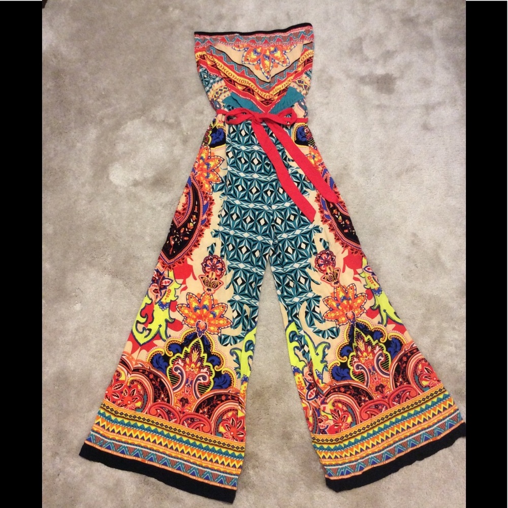 Women’s bell bottom romper gorgeous! Medium